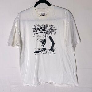 Vintage ‘93 Fruit Of The Loom White Black I Partied My Face Off T Shirt XL
